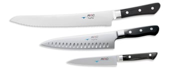 MAC Professionell Knivset m. 3 knivar (Kockkniv, Universalkniv och Brödkniv)