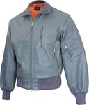 Mil-Tec Mixte Blouson Cuir Pilote Bw Gris Veste, Gris, 52 EU