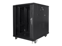 Lanberg - Rack Skåp - Svart, Ral 9004 - 15U - 19"