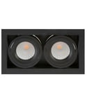 Dakota duo downlight, 30° tilt, dimbar LED 2700K 2x530lm