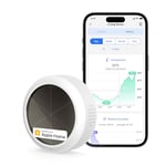 Meross Thermomètre Hygromètre Intelligent à Énergie Solaire (HUB REQUIS), Capteur de Température et d’Humidité Compatible avec Apple Home, Alexa et Google Home, Surveillance à Distance, Alerte d'Appli