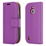 For Nokia 105 (2019) Leather Case, Phone Case, Magnetic Closure Full Protection Book Design Wallet Flip With [Card Slots] and [Kickstand] For Nokia 105 (2019) - Purple