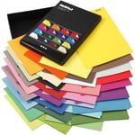 Color Bar Rivekartong, ass. farger, A4, 210x297 mm, 250 g, 16x10 ark/