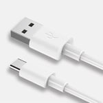 USB Charging Cable for Motorola Moto G62 5G Charger Lead White