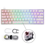 Skyloong GK61 Mechanical Gaming Mini Portable 60 % Tangentbord RGB Bakgrundsbelyst Programmerbar HotSwap med 3Pin 5Pin för PC/för Ma Red Switch