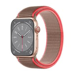 Nylon Armband Apple Watch 8 (45mm) - Neon pink