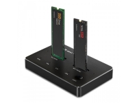 Qoltec SSD-dockningsstation M.2 | NVMe | SATA | USB-C | DUAL 2 x 2TB
