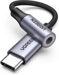 UGREEN USB C to 3.5mm Jack DAC Type C Headphone Aux Adapter Hi-Fi Silver