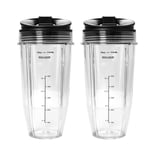2 Pack Replacement 24Oz Cup with Spout Lid for Nutri Ninja Auto IQ Series2742