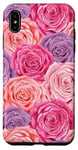 Coque pour iPhone XS Max Rose Rose Violet Peach Roses Girly Floral