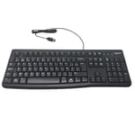 Logitech K120 Wired USB Keyboard French/Belgian AZERTY Black 920-002525