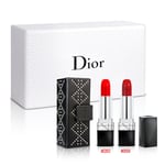 Dior Couture Colour Lipstick Comfort & Wear 999 And 080 Red Smile Lipstick Case