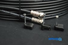 10m Twin Shotgun Coax Satellite Coaxial Cable Lead For Sky + HD TV Freesat New