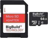 Carte Mémoire Micro Sdxc 64 Go Pour Oppo A18, A2/A2X, A38, A57E/A57S, A60, A77S, A78, A79, A80 Mobiles