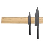 KITCHENDAO Porte Couteaux Aimanté en Bambou, Barre Magnétique pour Couteaux 44 cm avec Aimant Extra Puissant Support Couteau de Cuisine