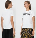 Versace Jeans Couture Crew Neck Logo Top Cotton Blouse Retro T-Shirt Hot XL