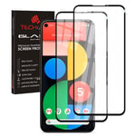 TECHGEAR [2 Pack GLASS Edition Compatible for Google Pixel 5, Tempered Glass Screen Protector Covers [2.5D Round Edge] [9H Hardness] [Crystal Clarity] [Scratch-Resistant] [No-Bubble]