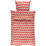 Småfolk 70x100 / 45 x 42 Mønstret Baby Sengetøy Sett Med Epler Rød | Rød | 70x100 cm