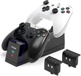 Xbox One Controller Charger, 2.5 Hrs Fast Dual Charging Station Xbox One/X/S/Elite Controller Charger,Xbox Charging Station with 2 Rechargeable Battery Packs(Not for Xbox Series X/S Controller)