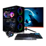 PC Gamer complet Nitropc Pack Platinum Plus - AMD Ryzen 9 7900X, RTX 4060 Ti 8Go, RAM 32Go, M.2 2To, Windows 11, WiFi - Écran 27 FullHD curvo, clavier, souris, tapis et ecouteurs avec microphone - Neuf