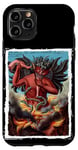 Coque pour iPhone 11 Pro The Devil Devouring Human in Hell Occult Monster Athée