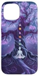 Chakra Méditation Arbre Nature Univers Éléments Coque pour iPhone 15