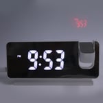 (White)Projection Alarm Clock HD LED Alarm Clock With Projection On Ceiling