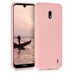 kwmobile TPU Case Compatible with Nokia 2.2 - Case Soft Slim Smooth Flexible Protective Phone Cover - Rose Gold Matte