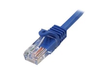 StarTech.com 1m Blue Cat5e / Cat 5 Snagless Patch Cable - patchkabel - 1 m - blå