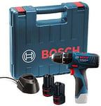 Bosch Professional GSB 120-LI Drill 12V With 2x1.5Ah Battery Carry Case NEW