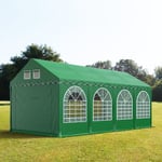 TOOLPORT 4x8m, Partytelt, PVC-teltdug, mørkegrøn, med bundramme - (2655)