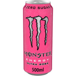 Monster Energy Ultra Rosa 50 cl burk Zero Sugar - (24 st.) - inkl. deposition