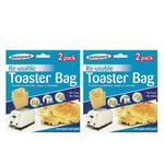 Toaster Toastie Bags Sandwich Toast Bags Reusable Pockets Toasty Toastabags 4 Pk