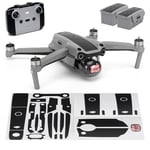 Wrapgrade Skin compatible with DJI Air 2S | Accent Color B (STEALTH BLACK)