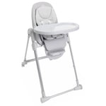 Chicco Polly Armonia Chaise Haute Bebé Évolutive, pour Enfants de 0 Mois à 40 kg, 9 Niveaux de Hauteur, 3 Positions d'Inclinaison, Repose-Pieds Réglables, Pliage compact, 4 Roues, Gris Clair