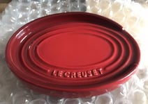 Le Creuset Stoneware Oval Spoon Rest - Cerise (New)