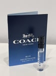 🆕 Coach New York Blue Eau De Toilette Sample Spray 2ml
