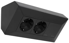 Hörnbox 2-vägs med LED driver 24Vdc 24W Antracit