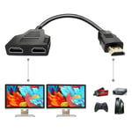Cable adaptateur r?artiteur HDMI R?artiteur HDMI 1 entr? 2 sorties $ HDMI male vers double HDMI femelle 1 ?2 canaux Convient pour HDMI HD, LED, LCD, TV $ R?artiteur HDMI qui prend en charge deux t??is