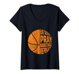 Womens Eat Sleep Pray Basketball Repeat V-Neck T-Shirt