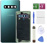 Eonpam Battery Cover Back Glass Replacement，for Samsung Galaxy S10+ Plus（All Carriers） Repair Kit Genuine Rear Housing Replacement with Camera Lens (Prism Green)