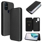 OnePlus Nord N10 Flipfodral Kortfack CarbonDreams Svart