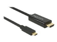 Delock - Extern videoadapter - Parade PS176 - USB-C - HDMI - svart - detaljhandel