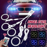 4pcs Rgb Led 5050 Angel Eyes Light Car Headlight Ring Lamps Kit White