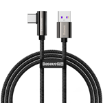 Baseus Legend Vinklad USB-A till USB-C Kabel 66W, 1m - Svart