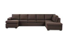 NEW YORK U-soffa XL Divan Vänster Brun -