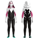 Ghost Spider-gwen Kostym Cosplay Kostym Fest Jumpsuit Monterade Barnkläder Spiderman Ansiktsmålning 190cm - Perfet 130cm