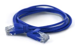 Wantec - Patch-Kabel - Rj-45 (Hane) Till Rj-45 (Hane) - 20 Cm - Cat 6A - Blå, Ral 5015