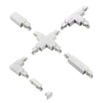 Global Trac Base tillbehör 1-fas skenor vit (Variant: Anslutning Global Trac 1-fas Vänster Vit)