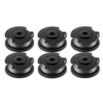 6-pack F016800569 Trimmertråd och spole för Bosch EasyGrassCut 23, 26, 18, 18-230, 18-260, 18-26 Ersättning Black